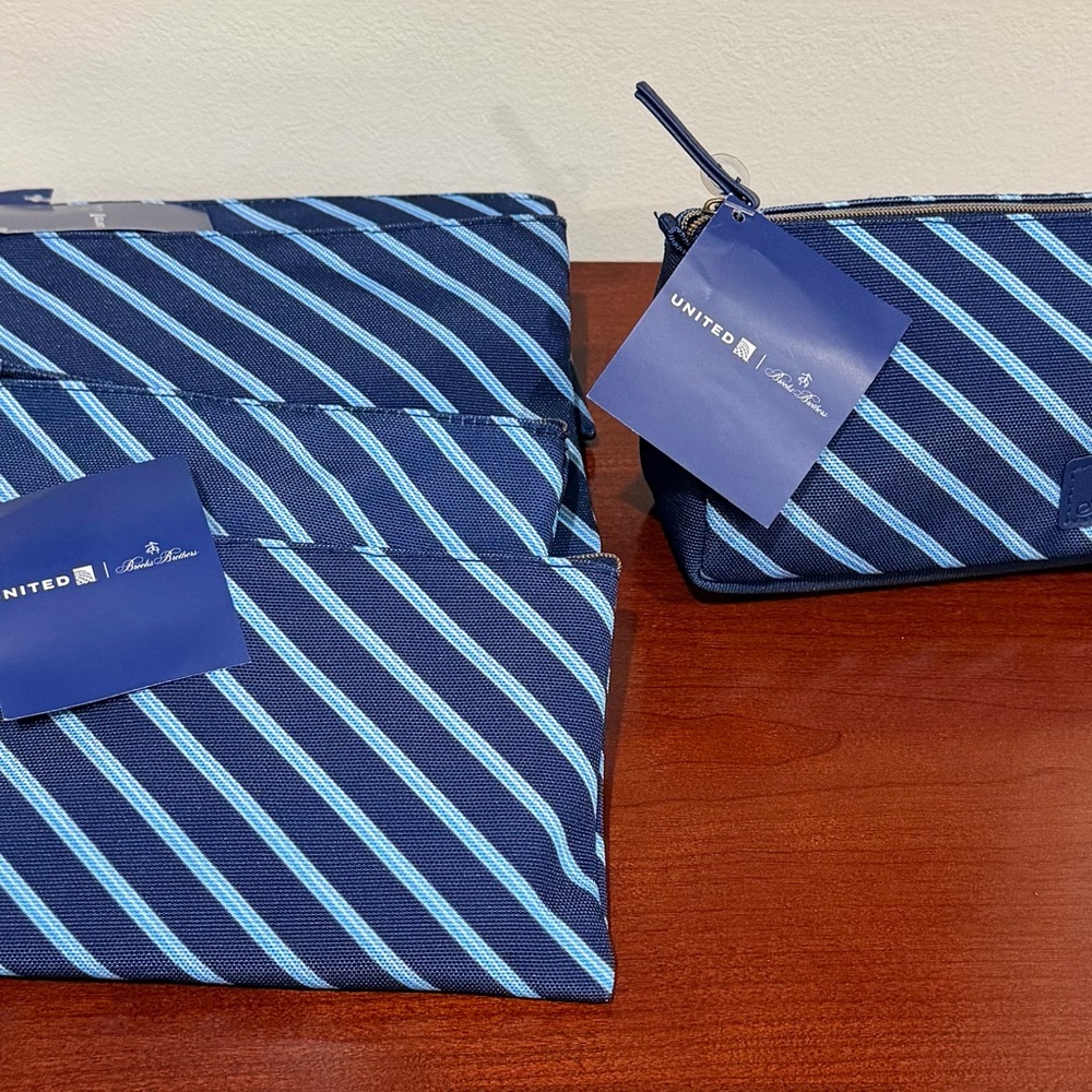 Lot 5 New Sealed United Airlines Brooks Brothers Perricone Amenity Kits 2025